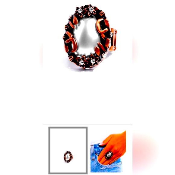 🔥🩶🔥 “FLASHY FRENZY” COPPER RING ~ PAPARAZZI❗️ 🔥🩶🔥 - Picture 4 of 4